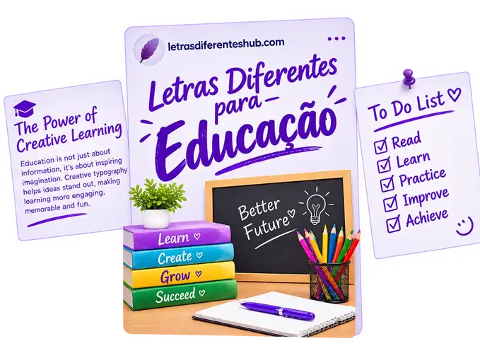 Letras Diferentes para Educação