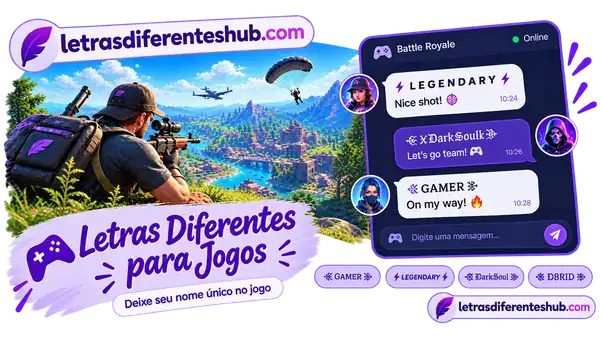 Letras Diferentes FF para Jogos